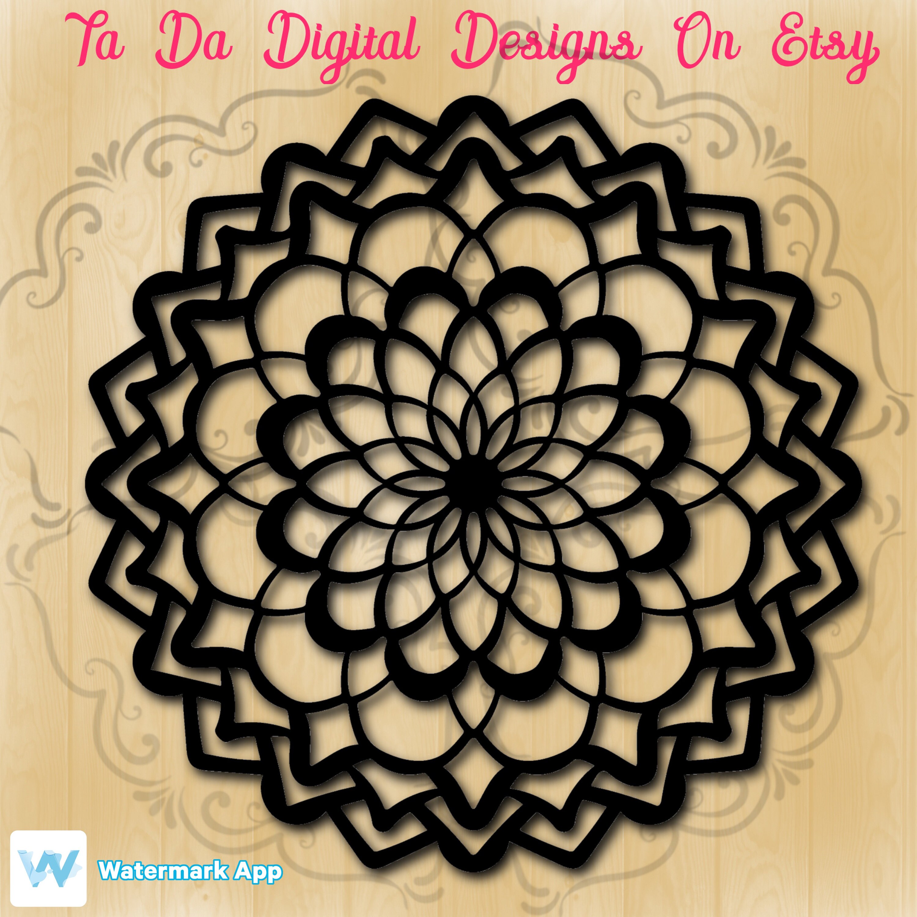 Download Mandala Flower Svg Cutting File Etsy