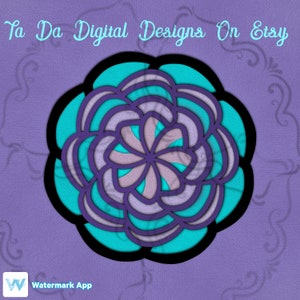 3D mandala svg / 8 layer mandala svg / multi layer svg
