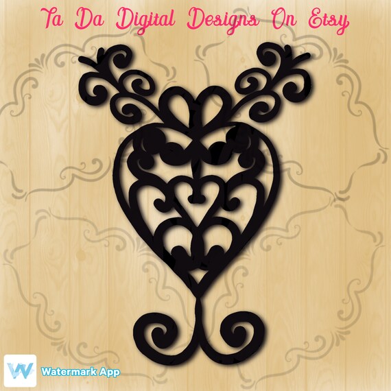 Download Mandala Heart Svg Etsy