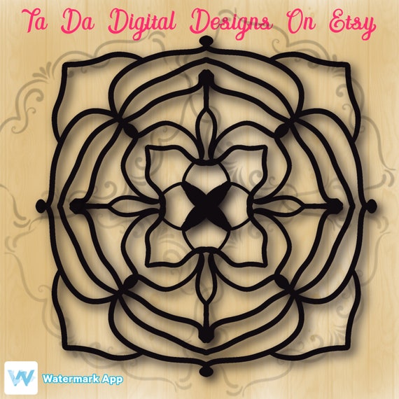 Download Mandala Flower Svg Etsy PSD Mockup Templates