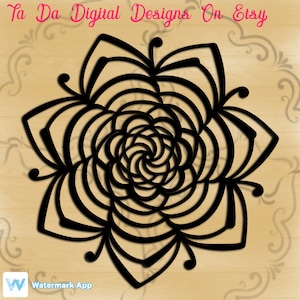 Flower mandala svg cutting file / flower mandala png