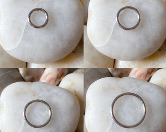 Plain Silver Hinged Clicker Septum Daith Rook Ear Ring 1.2mm - 5mm/6mm/7mm/8mm/9mm/10mm