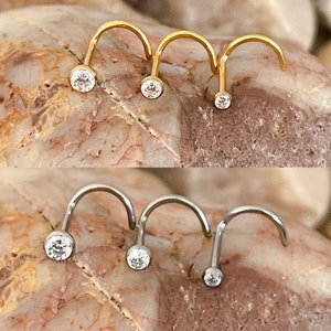 J Hook Nose Ring Etsy