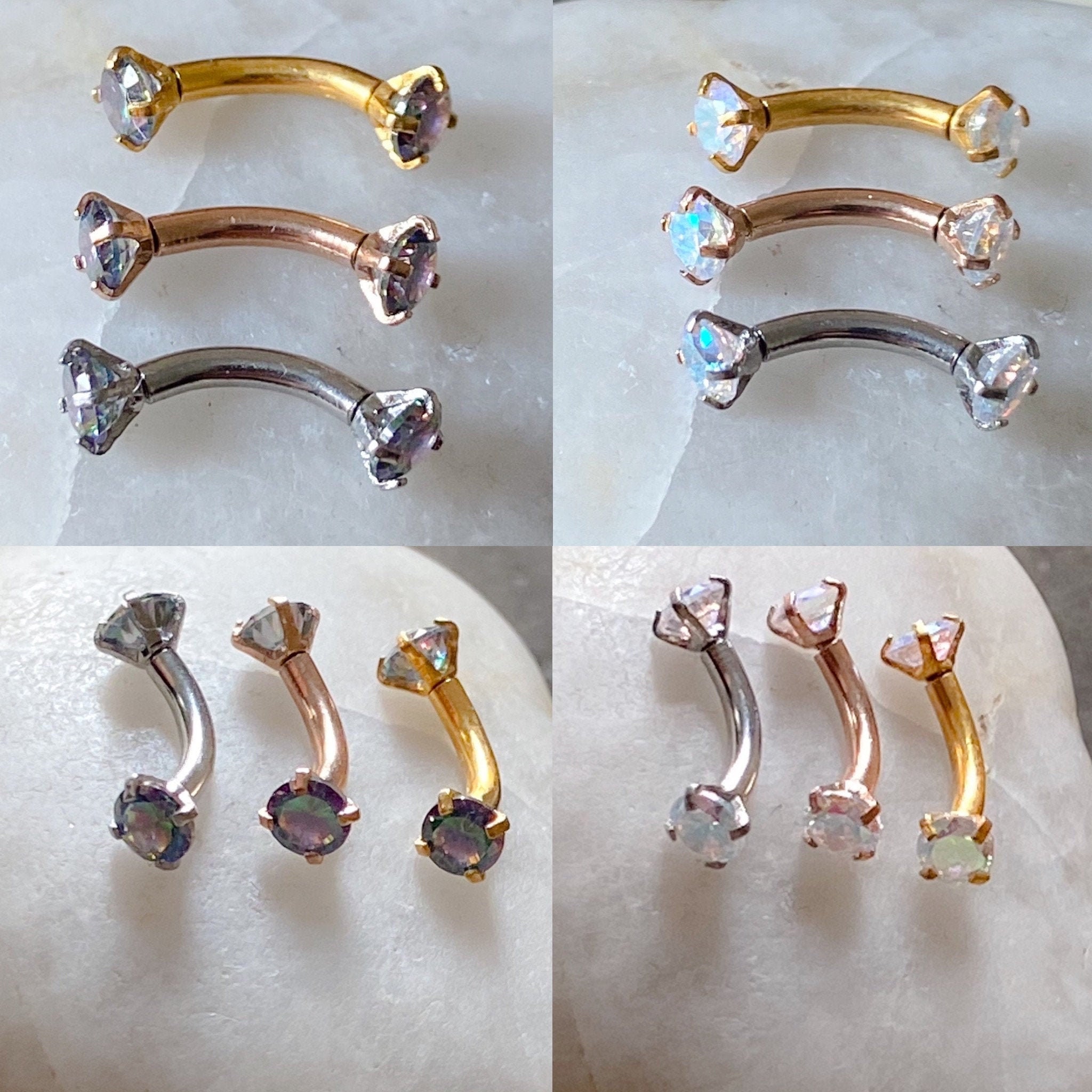 Mini curved barbell sale