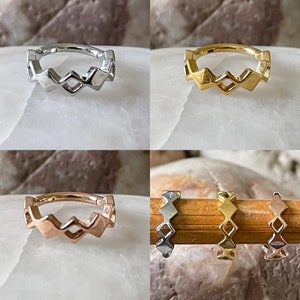 Rhombus Pattern Effect Hinged Septum Clicker Daith Rook Ring 1.2mm 8mm - 3 Colours