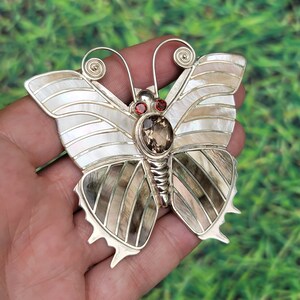 Sterling silver butterfly brooch pin shop