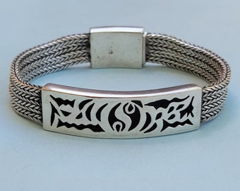 54.70 Grams Heavy Ornate Woven 925 Sterling Silver Bracelet 54.70 Grams Heavy Ornate Woven 925 Sterling Silver Bracelet