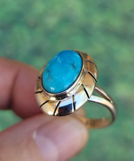 Artisan Crafted Turquoise 925 Sterling Silver Rin… - image 9