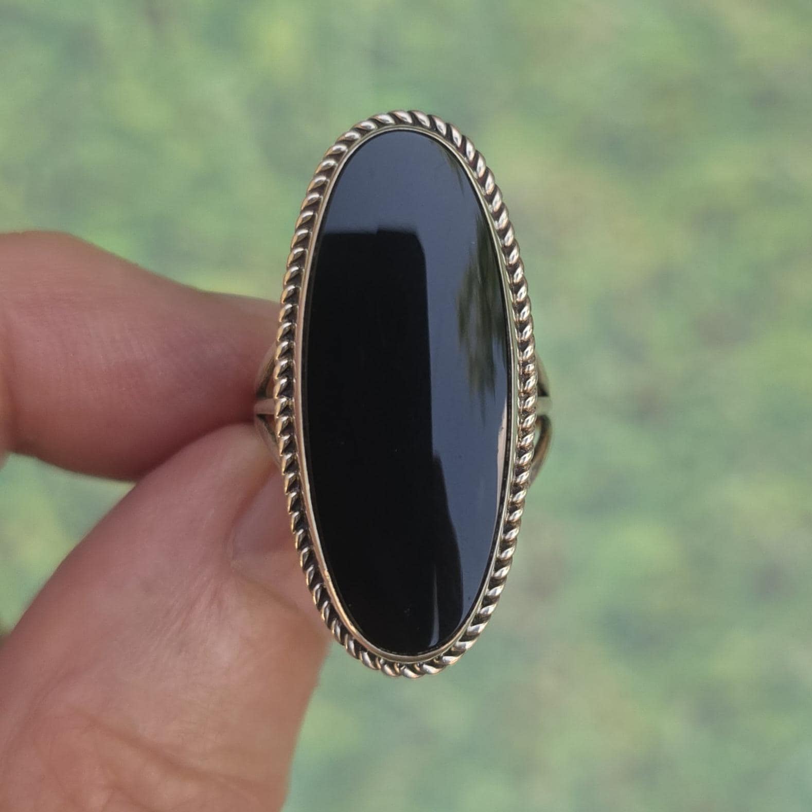 70s Black Onyx Ring - Etsy 70s Black Onyx Ring - Etsy