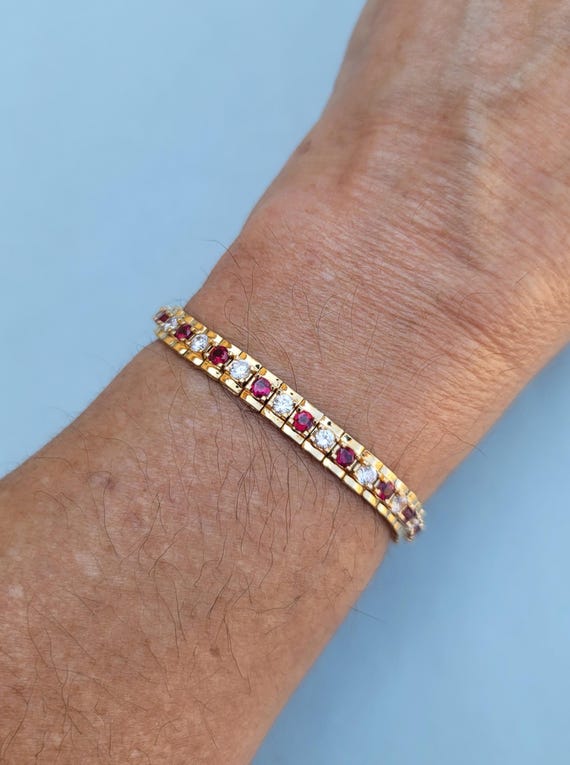 Ross Simons Lab Ruby CZ Cubic Zirconia Gold Verme… - image 8