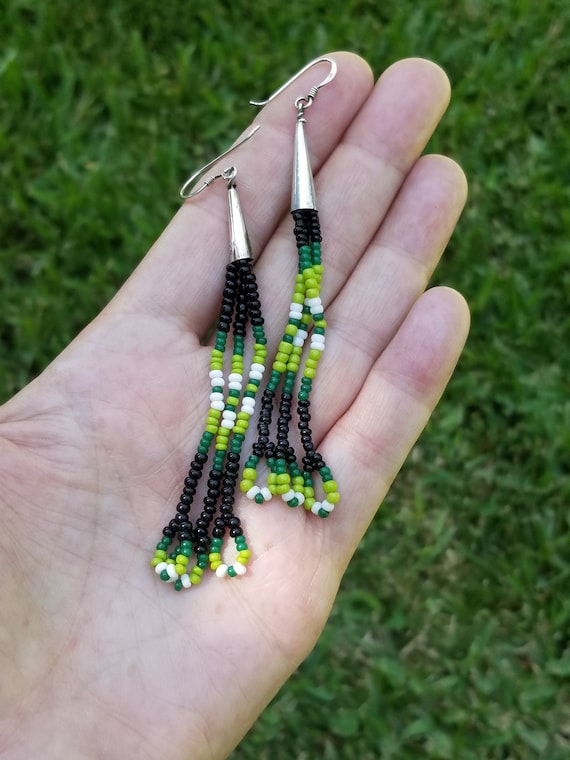 Native american long earrings - Gem