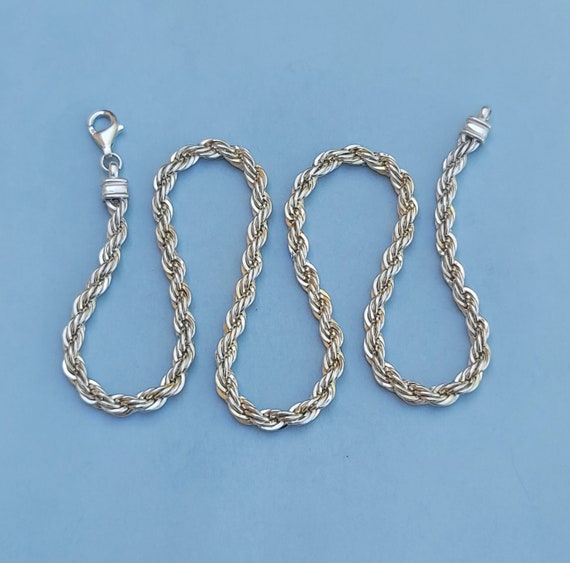 18 Inch Heavy Twisted Rope 5mm 925 Sterling Silve… - image 1