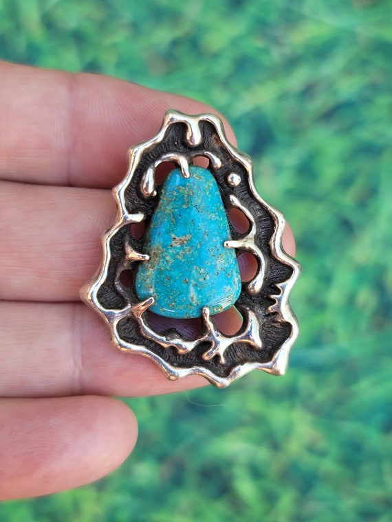 Studio Made Artisan Turquoise 925 Sterling Silver 