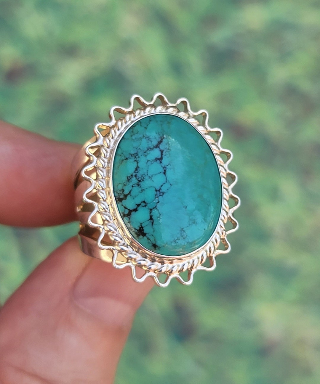 Jay King Hubei Turquoise Oval 925 Sterling Silver Ring Size 7. Desert ...