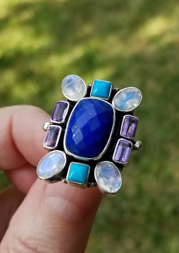 Nicky Butler Lapis, Turquoise, Moonstone, Amethyst