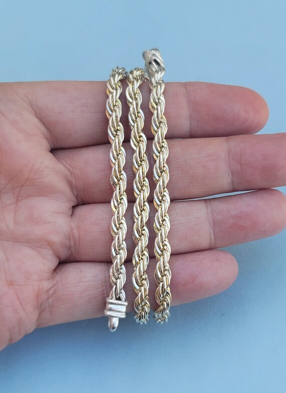 18 Inch Heavy Twisted Rope 5mm 925 Sterling Silve… - image 10
