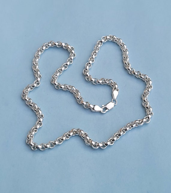 18 Inch Classic Rolo 925 Sterling Silver Chain Ne… - image 1