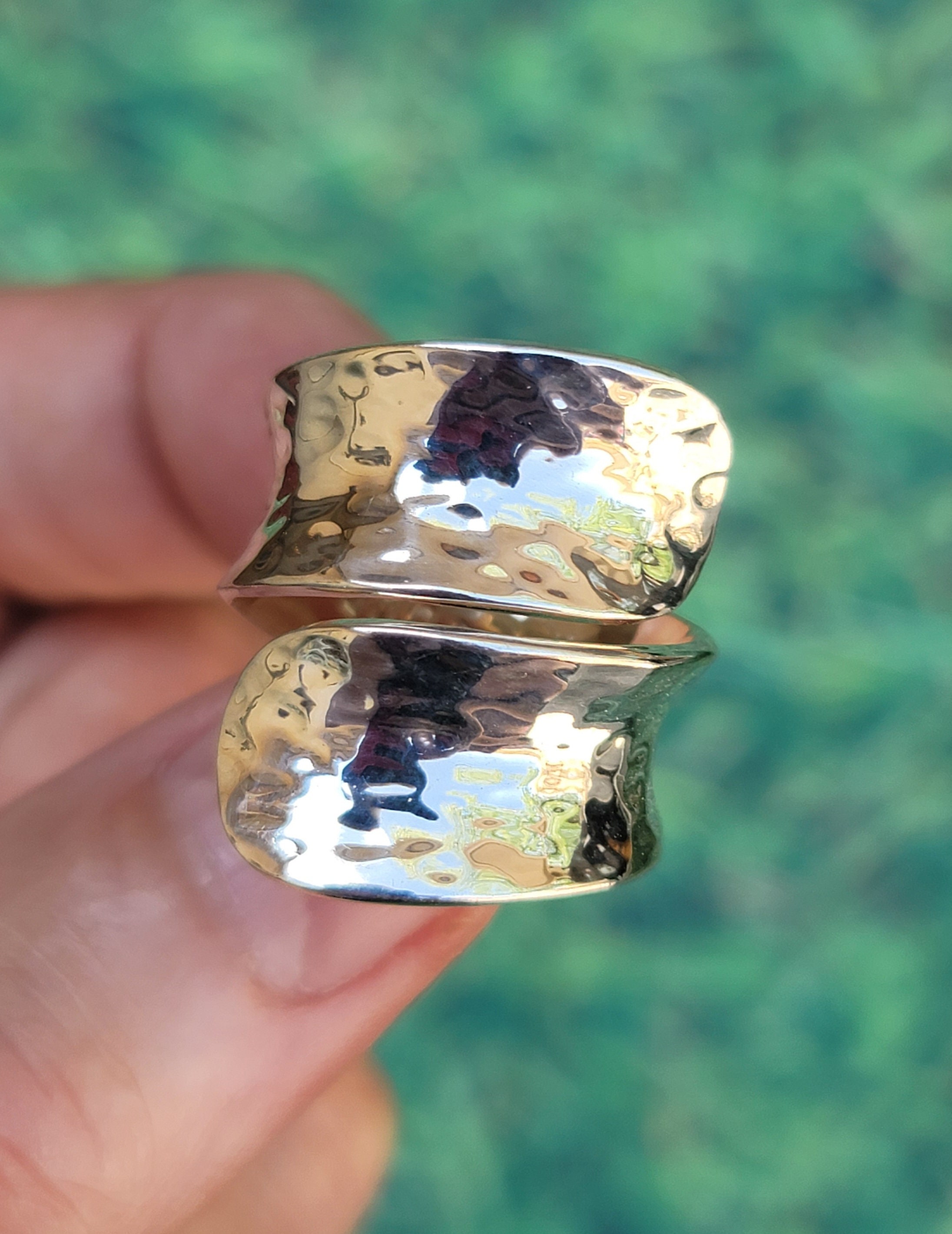 【INCHANT ME】[Silver 925] Double Layered Bold Ring Bold Silver Ring, Statement Silver Ring, Chunky Silver Ring