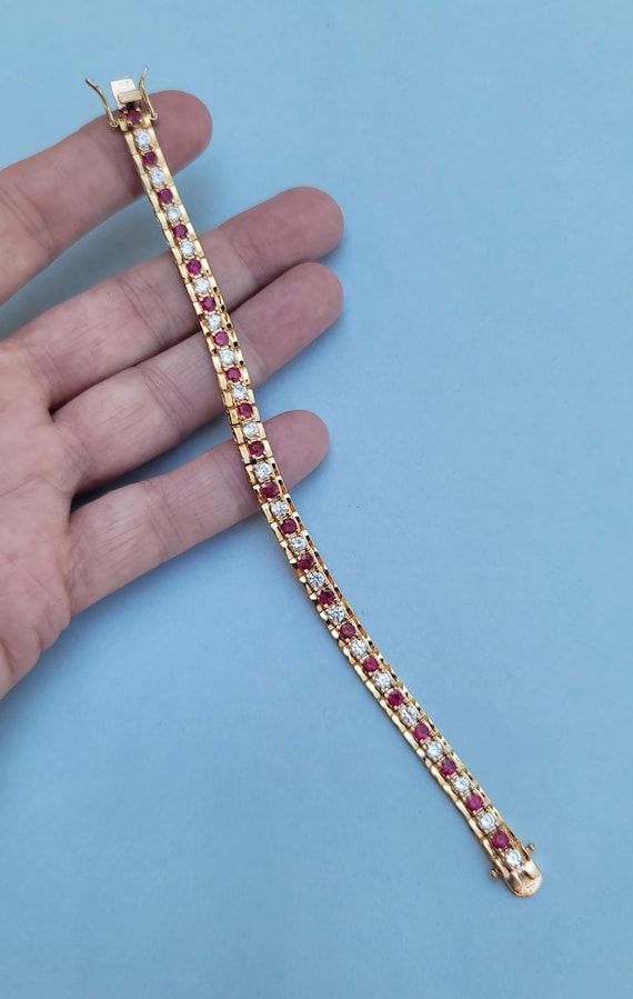 Ross Simons Lab Ruby CZ Cubic Zirconia Gold Verme… - image 6