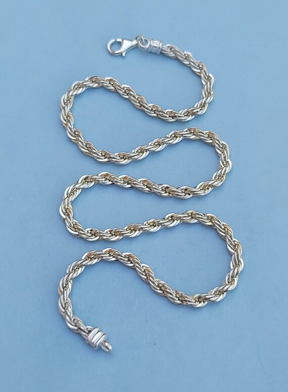 18 Inch Heavy Twisted Rope 5mm 925 Sterling Silve… - image 8