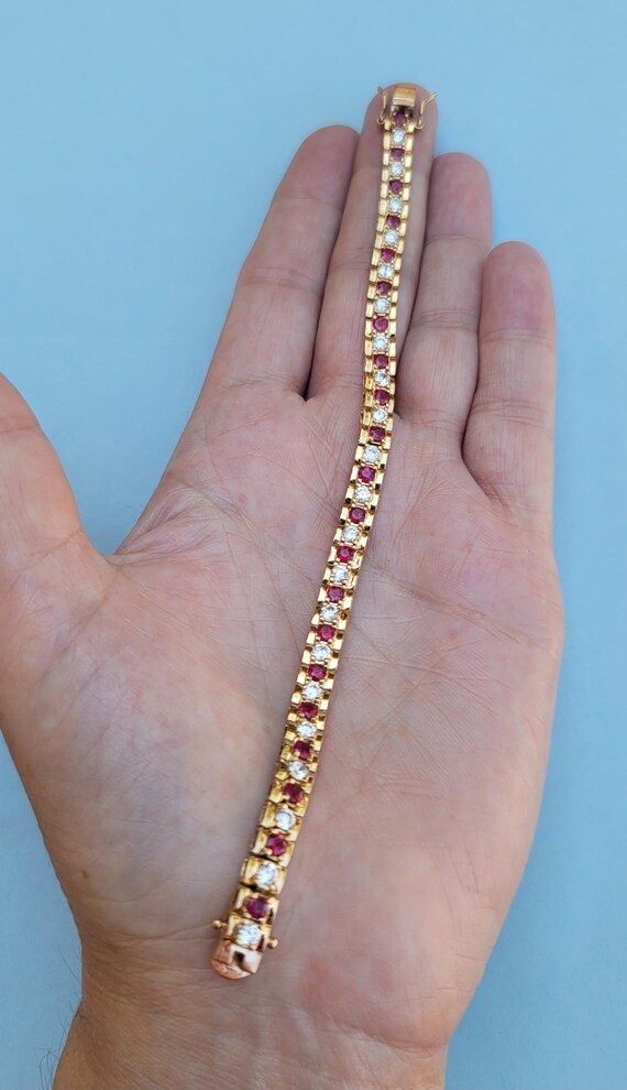 Ross Simons Lab Ruby CZ Cubic Zirconia Gold Verme… - image 9