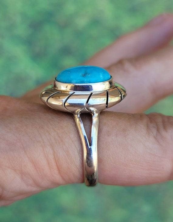 Artisan Crafted Turquoise 925 Sterling Silver Rin… - image 7