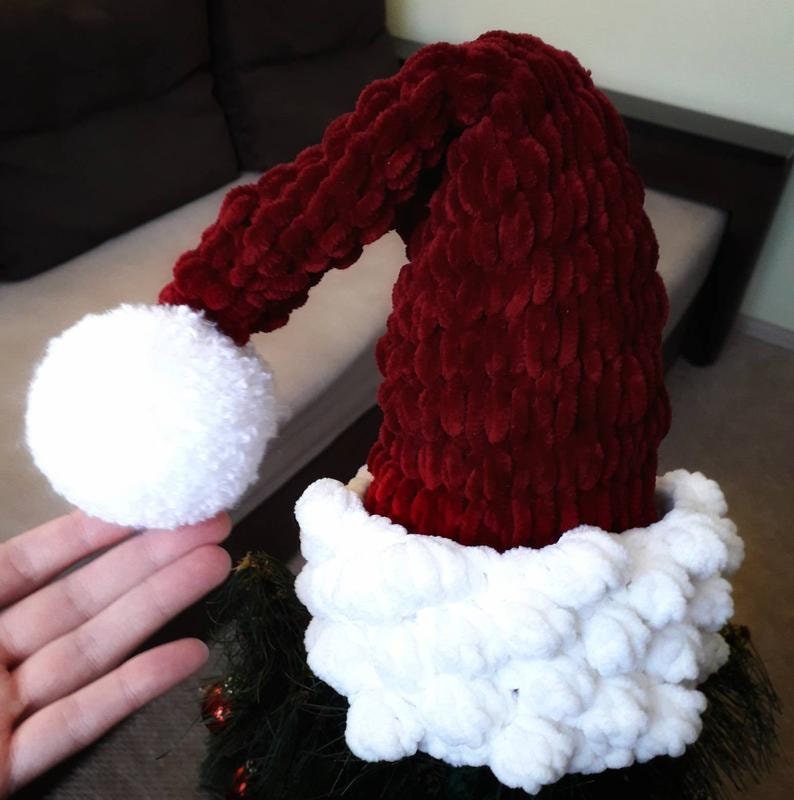 Christmas Tree Topper Santa Hat Etsy