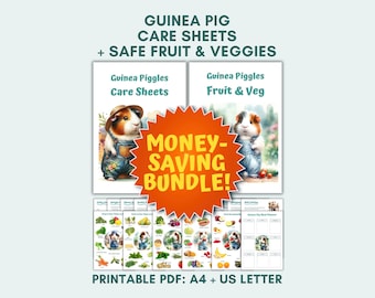 Schede di cura per porcellini d'India e tabelle alimentari in formato PDF stampabili da scaricare
