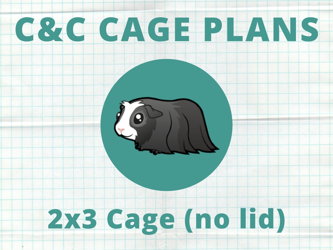 Guinea Pig C and C Cage Plans Step by Step 2x3 Cage How to Etsy