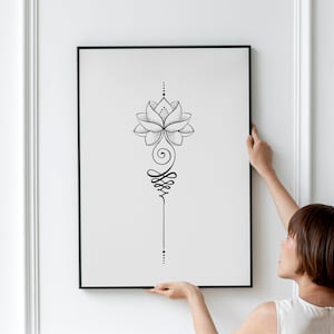 Herunterladbare digitale Kunst, Unalome Kaktus Druck, Unalome Poster spirituelle Geschenke, Heilige Geometrie, Unalome Kunst, spirituelle Druck, Geburtstagsgeschenk