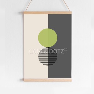 Downloadable Digital Print, Minimalist Print, Mid-century print; Modern room decoration, Wall art, Modern print, Abstract circle shapes