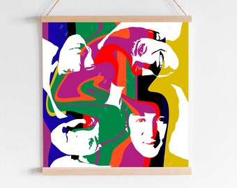 Abstrakcyjny wydruk artystyczny: plakat z muzyką pop (pobranie cyfrowe)