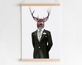 Downloadable Digital Print,  Deer print, Deer Digital Painting, Digital painting, Digital poster, Room decoration, Wall art. Wall decor