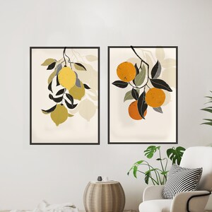 Downloadable Digital Print, Fruit art, Digital print, Kitchen prints, Fruit print; Oranges, Lemons, citrus print, Nursery prints, gift idea