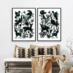 Downloadable Digital Prints, Set of prints, Mexican print, Mexican Otomi print, Mexican wall art, extra large prints; modern home decor