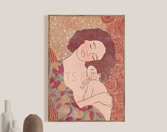 photo Gustav Klimt Mother And Child Ikea etsy