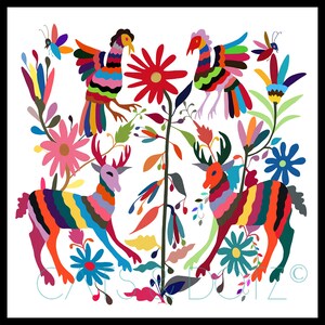 Downloadable Digital Print, Mexican Art, Abstract Colorful, Animal ...