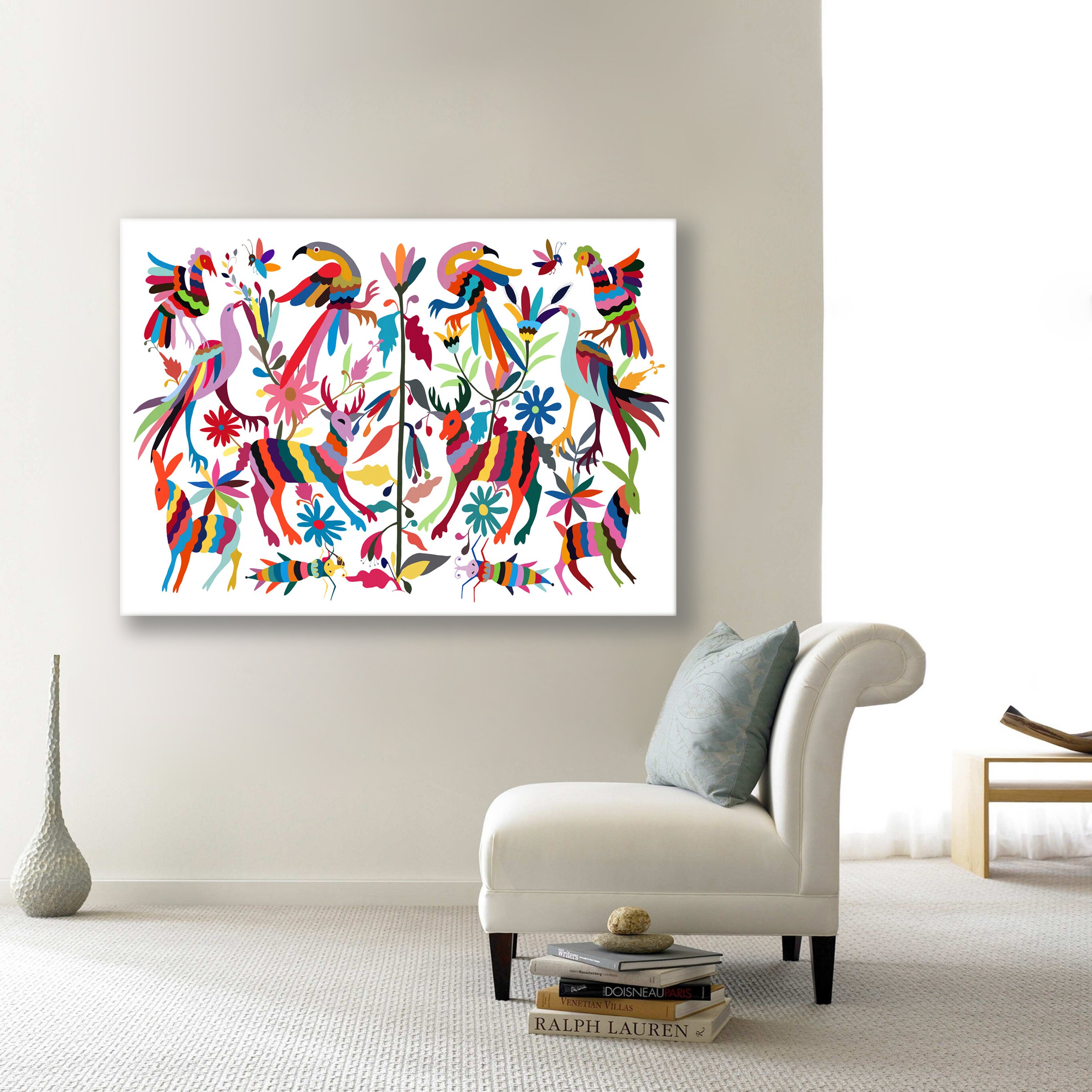 Vibrant Otomi Print | Mexican Folk Art Digital Download | Colorful ...