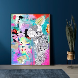 The Kiss Art Print: Klimt Banksy Style Graffiti (Digital Download)