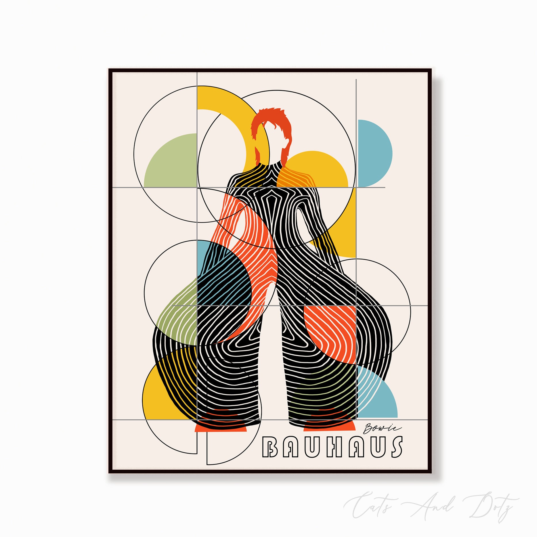 Rebel Bauhaus Art Print: Minimalist Music Poster (digital Download