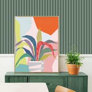 Bunter Pflanzendruck: Moderne botanische Wandkunst (Digitaler Download)