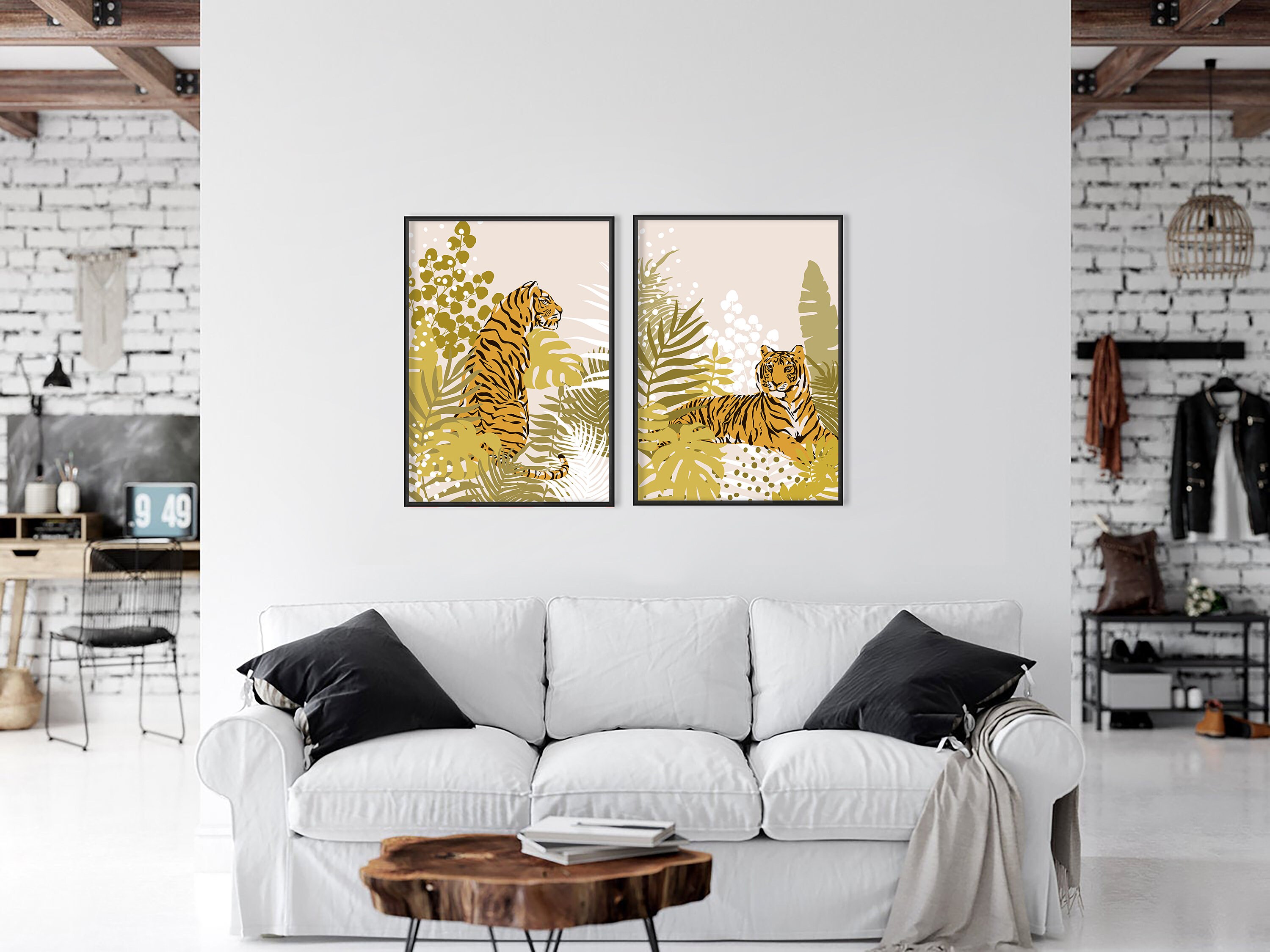 Downloadable Digital Print Tiger Print Modern Decor Wall Etsy