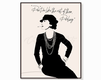 Coco Chanel Poster - Etsy
