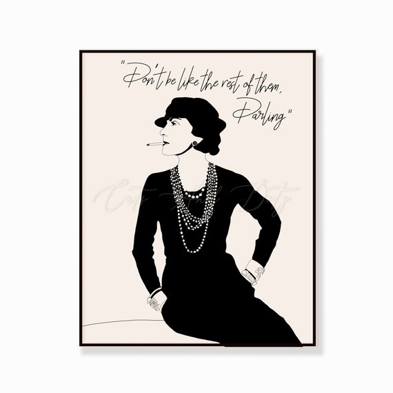 Downloadable Digital Print Coco Chanel Poster Digital Print 