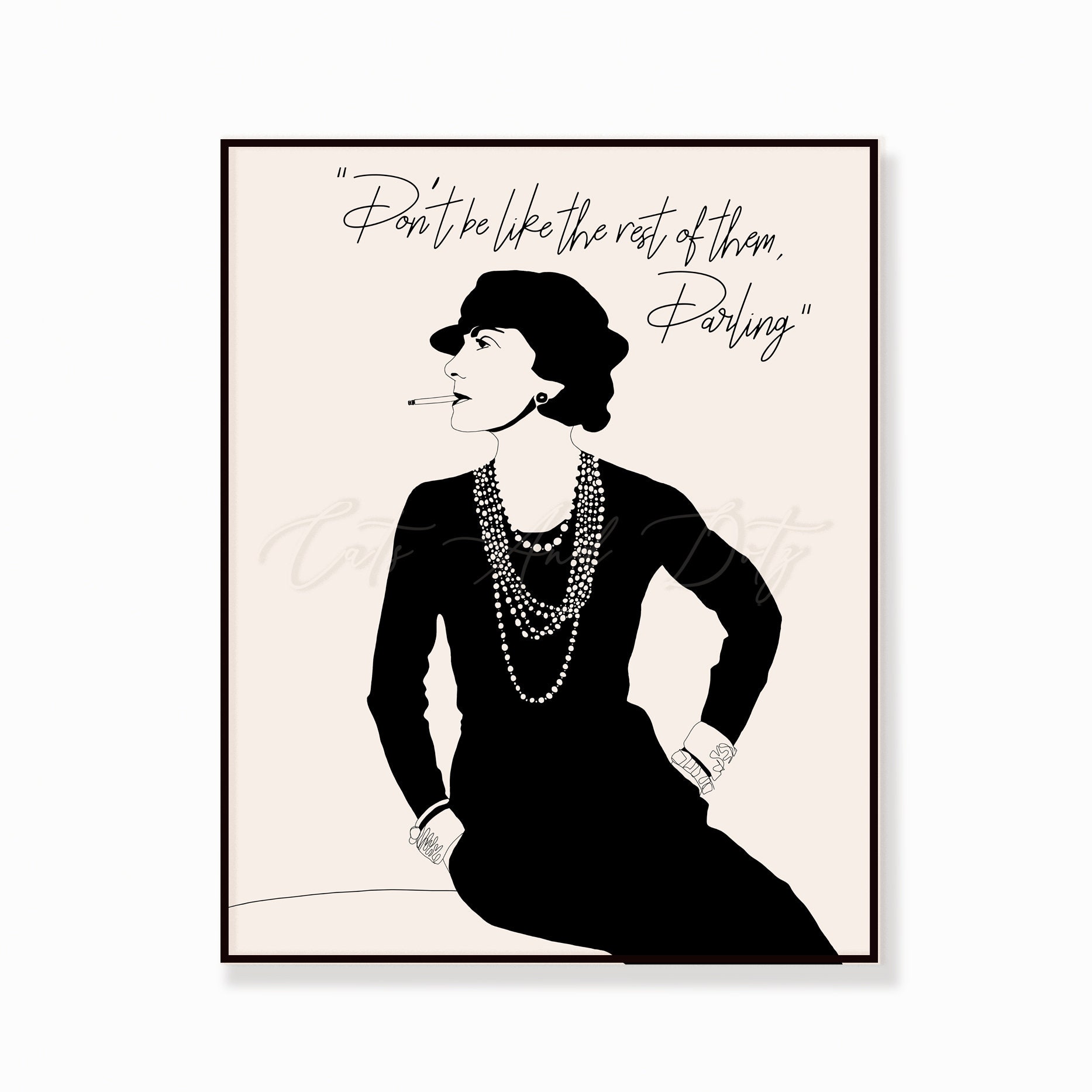 Coco Chanel 1920's Fashion Art Print