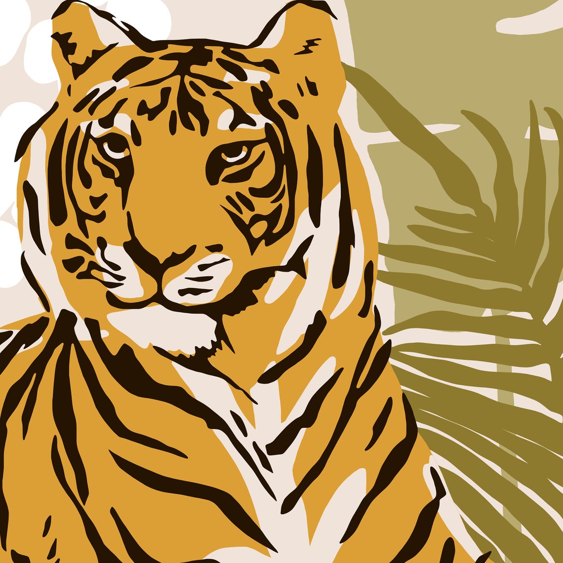 Downloadable Digital Print Tiger Print Modern Decor Wall Etsy