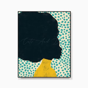 Downloadable Digital Print, Woman Print, Abstract print colorful, Modern Room Decor, Wall art, African, Afro woman, Abstract, tribal color
