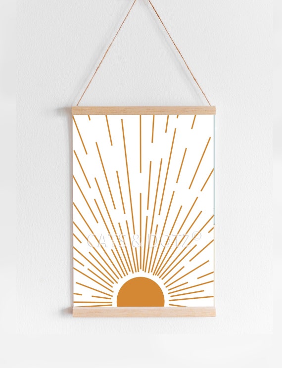 Digital Downloadable Print Half-sun Shape Print Modern Room | Etsy