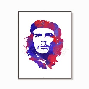 Downloadable Digital Print, Che Guevara portrait, Abstract print, Digital print, Digital poster, Room decor, Wall art, Abstract Che Guevara