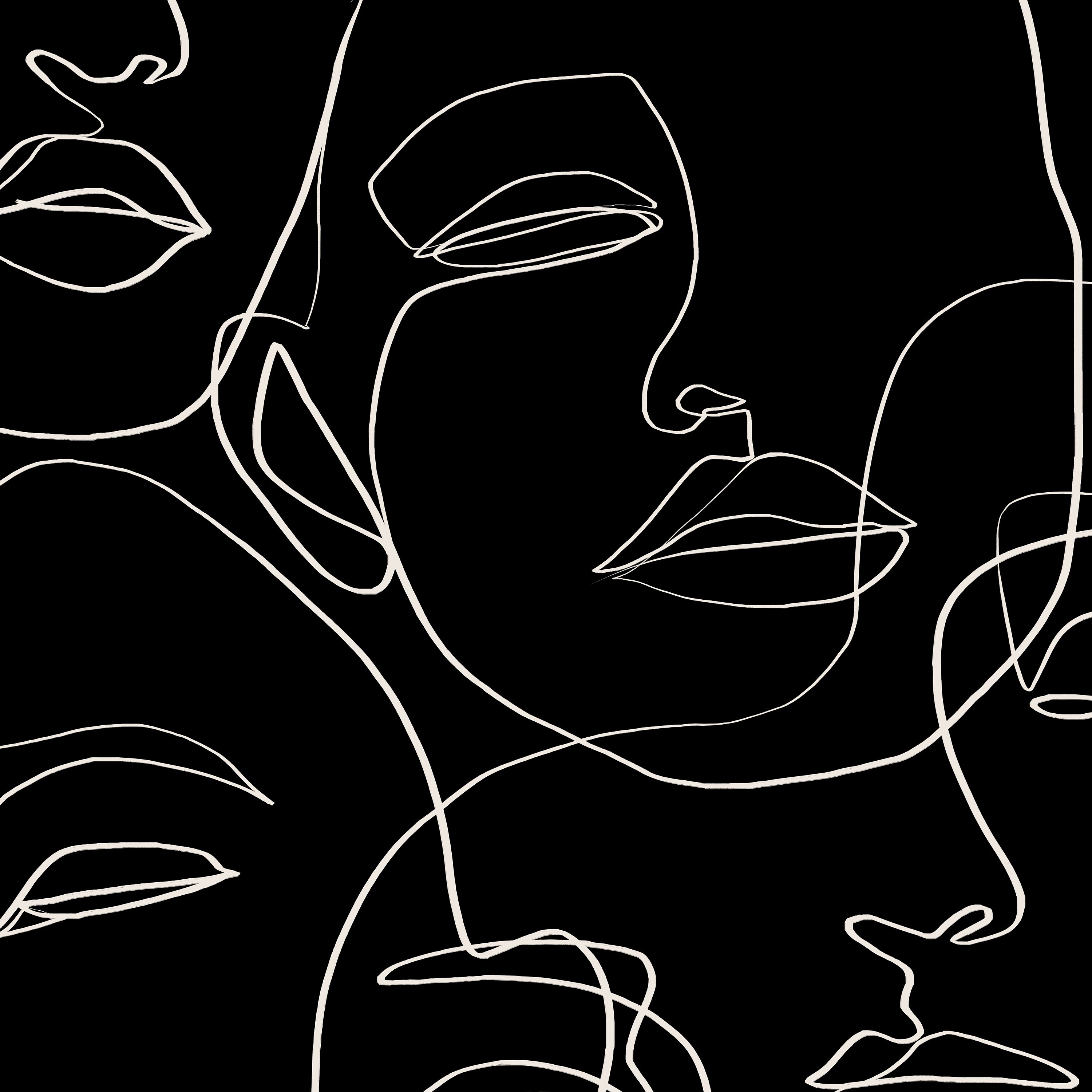 Simple Abstract Face Simple Abstract Pencil Drawings Of Faces